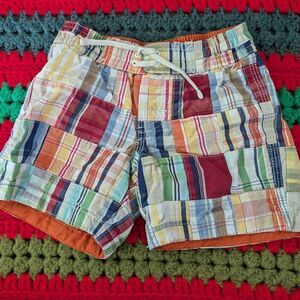 Gap Y2K plaid patchwork swim shorts size‎ 12-18 months
